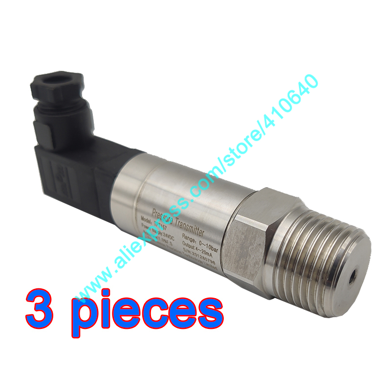 Factory Direct Supplying 10 bar Pressure Transmitter DC 24V 4 to 20 mA Output 1/2'' NPT Connection with Famous Chip