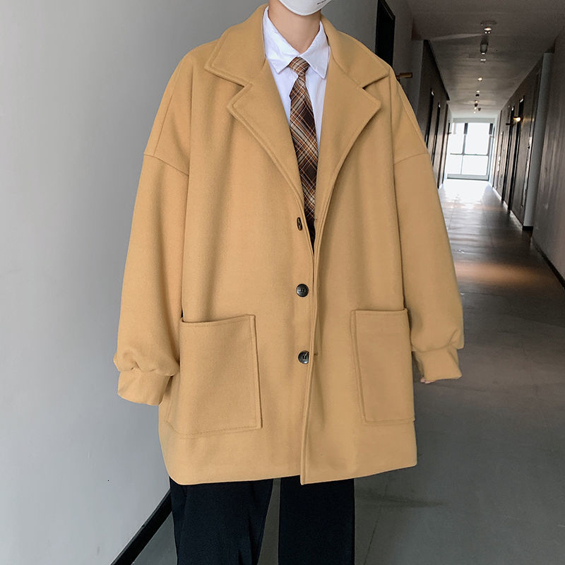 2021 New Korean Style Men's Fashion Casual Long Men Streetwear Loose Oversize Woolen Coat Mens Overcoat M-2xl 9tsx, Black
2021 New Korean Style Men's Fashion Casual Long Men Streetwear Loose Oversize Woolen Coat Mens Overcoat M-2xl 9tsx, Black