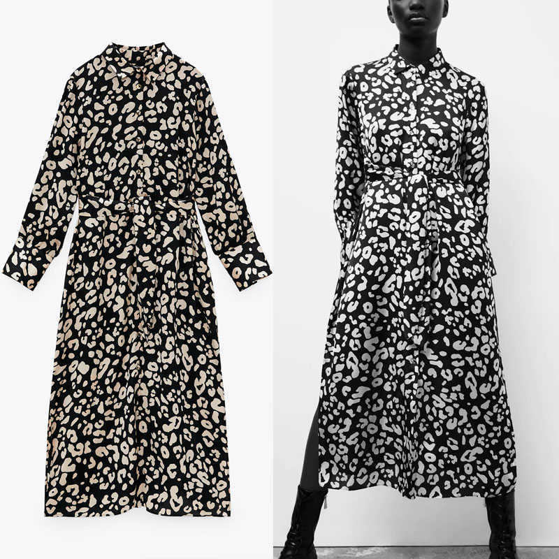 Za Satin Animal Print Midi Dress Women Vintage Long Sleeve Self Belt Office Lady Dresses Chic Side Vents Elegant Vestido 210602, Black
Za Satin Animal Print Midi Dress Women Vintage Long Sleeve Self Belt Office Lady Dresses Chic Side Vents Elegant Vestido 210602, Black