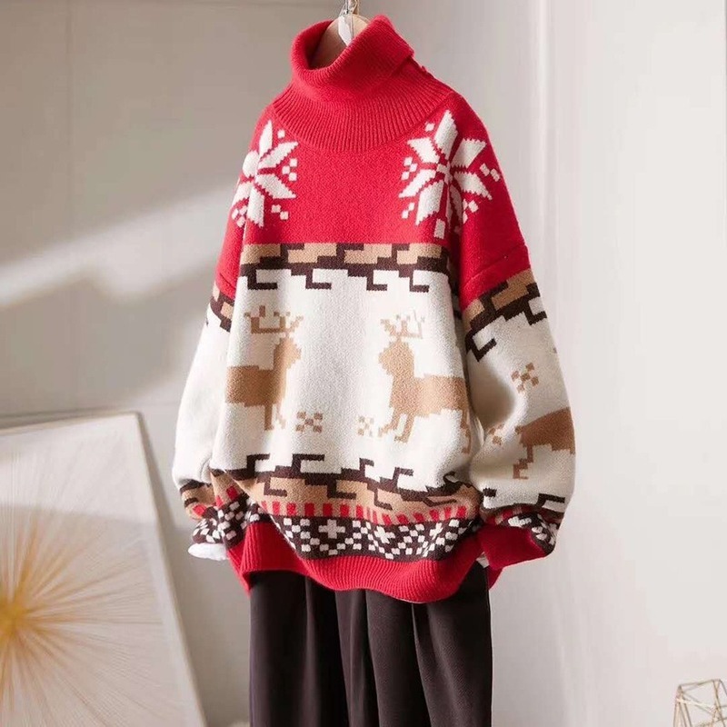 2021 Female Pullovers Autumn Large Japanese-size Couples Striped Women's Knitted Hip Hop Sweater New Fashion Winter F707, Red
2021 Female Pullovers Autumn Large Japanese-size Couples Striped Women's Knitted Hip Hop Sweater New Fashion Winter F707, Red