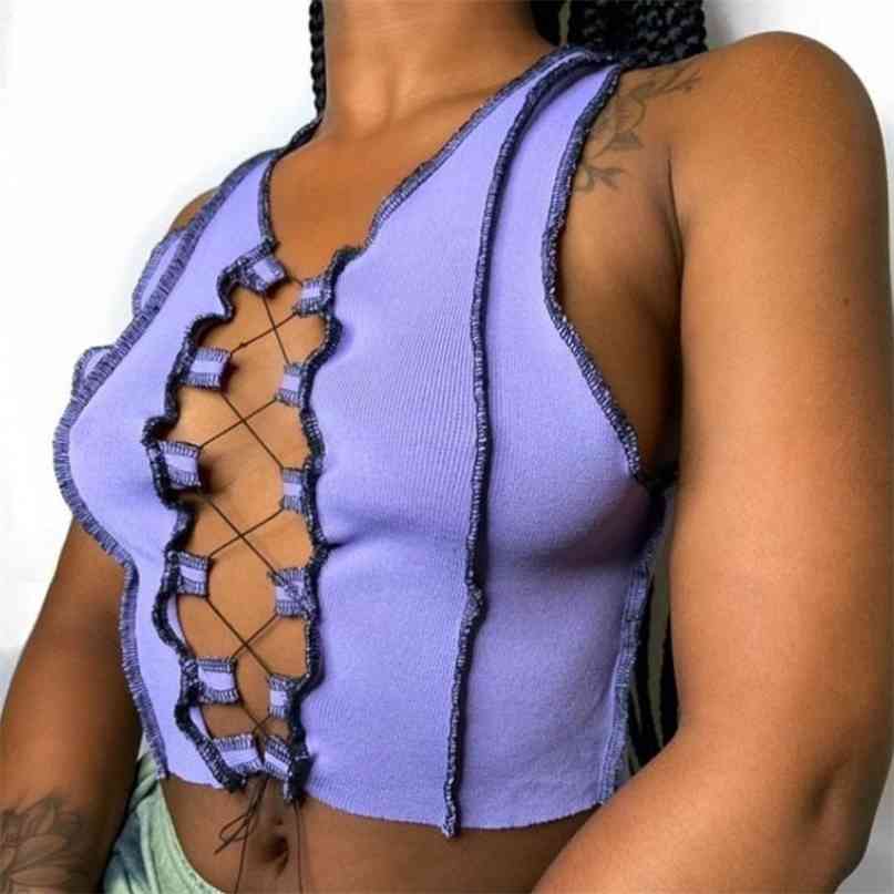 sexy hollow out camisole women Ribbed knitting crop tops summer fashion club party wear tank bandage vest female tee 210607, Purple
sexy hollow out camisole women Ribbed knitting crop tops summer fashion club party wear tank bandage vest female tee 210607, Purple