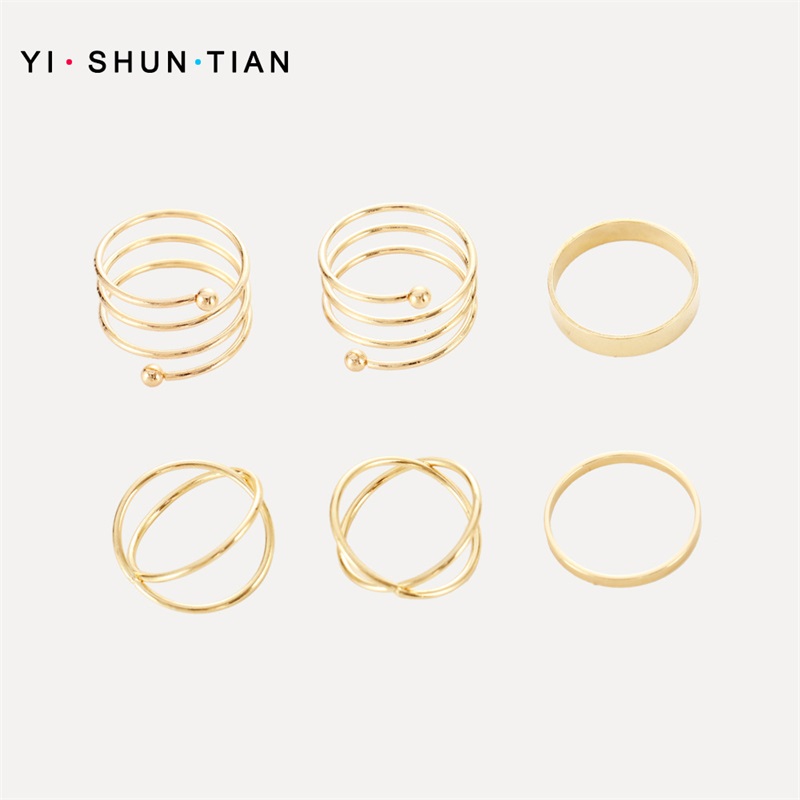 6pcs/set Gold Ring Set Combine Joint Ring Band Ring Toes Rings for Women Fashion Jewelry 113 U2
6pcs/set Gold Ring Set Combine Joint Ring Band Ring Toes Rings for Women Fashion Jewelry 113 U2
