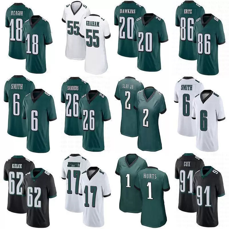 6 DeVonta Smith 1 Jalen Hurts 26 Miles Sanders Custom Football Jersey 62 Jason Kelce 2 Darius Slay Jr 18 Reagor Brian Dawkins Fletcher Cox Brandon Graham Boston Scott, Women
6 DeVonta Smith 1 Jalen Hurts 26 Miles Sanders Custom Football Jersey 62 Jason Kelce 2 Darius Slay Jr 18 Reagor Brian Dawkins Fletcher Cox Brandon Graham Boston Scott, Women