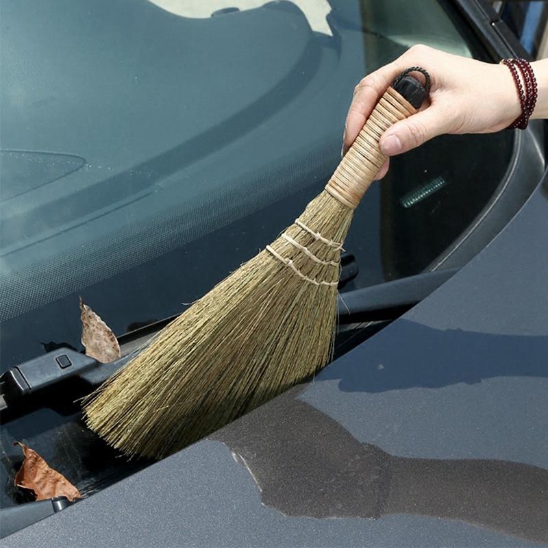 Handmade Sweeping Broom For Household Duster Cleaning Tool Useful Straw Braided Home Cleaning Broom Long Section