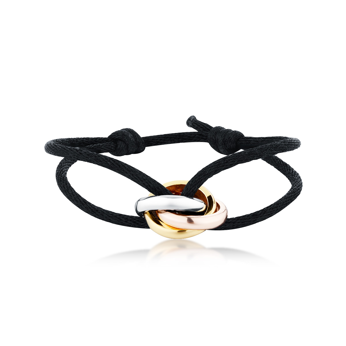 Stainless Steel Bracelet 3 Metal Buckle Ribbon Lace Up Rope Chain Color Adjustable Size For Women Men Unisex Gift Holiday