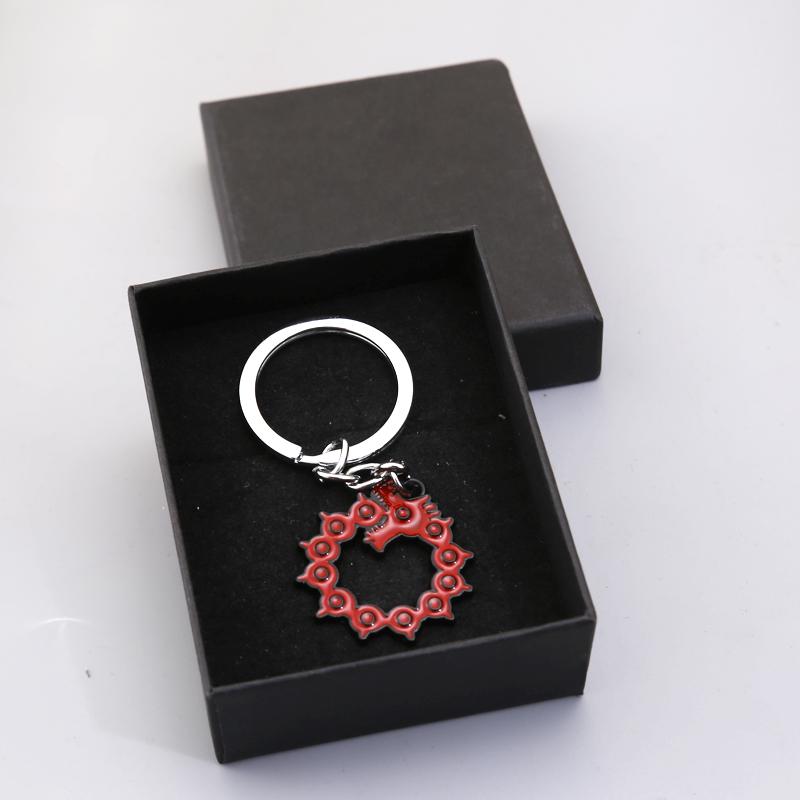 Keychains Japan Anime The Seven Deadly Sins Escanor Nanatsu No Taizai Divine Axe Rhitta Keyring Key Holder Jewelry Gift Men