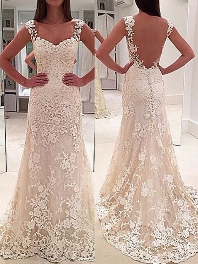 2021 Vestido Noiva Straps A-line Appliques Lace Wedding Es New Illusion Back Bridal Gowns Robe De Mariage J5b9, Ivory
2021 Vestido Noiva Straps A-line Appliques Lace Wedding Es New Illusion Back Bridal Gowns Robe De Mariage J5b9, Ivory