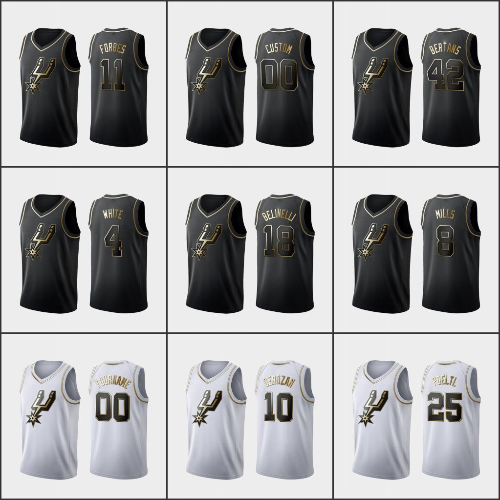San Antonio's Spurs's Men DeMar DeRozan Derrick White Bryn Forbes Patty Mills Marco Belinelli Custom Golden Edition Jersey
San Antonio's Spurs's Men DeMar DeRozan Derrick White Bryn Forbes Patty Mills Marco Belinelli Custom Golden Edition Jersey