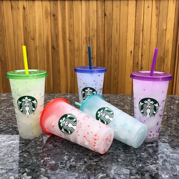 Starbucks Confetti Tumbler Reusable 24oz/710ml custom coffee Bottom Pillar Shape holiday travel mugs Magic with cylinder lid Straw Stopper, Blue
Starbucks Confetti Tumbler Reusable 24oz/710ml custom coffee Bottom Pillar Shape holiday travel mugs Magic with cylinder lid Straw Stopper, Blue