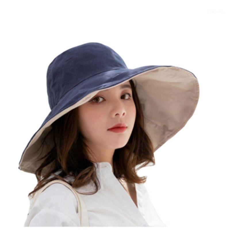 Summer Cotton Big Brim Solid Sunscreen Ladies Fisherman Hat Women With Windproof Rope UV Protection Outdoor Basin Cap Wide Hats, Blue;gray
Summer Cotton Big Brim Solid Sunscreen Ladies Fisherman Hat Women With Windproof Rope UV Protection Outdoor Basin Cap Wide Hats, Blue;gray