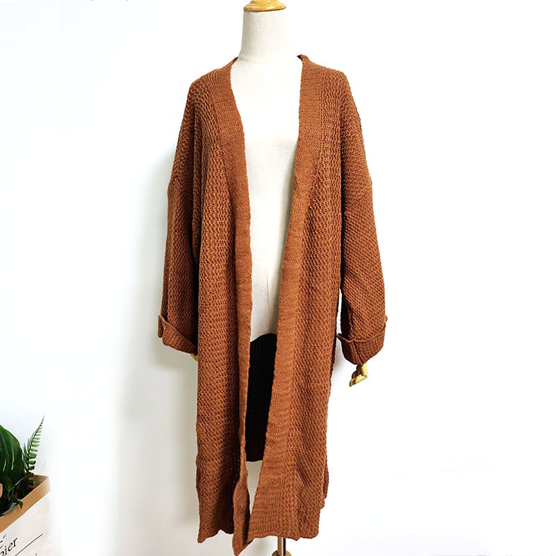 Genayooa Casual Cardigans Long Sweater Women Long Sleeve Knit Cardigan Oversized Solid Loose Cardigan Coat Women Korean Winter 210218