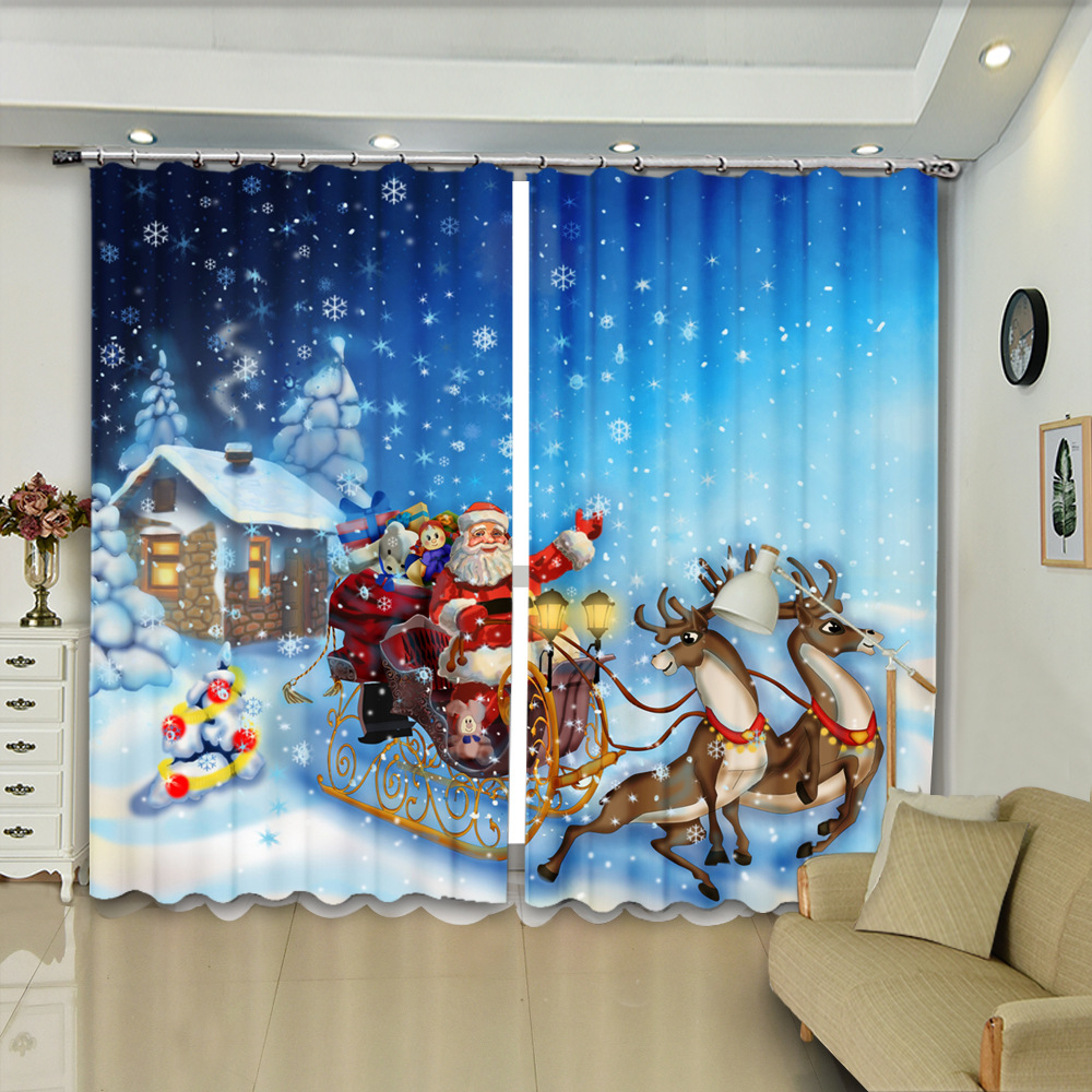 2021 New Arrival 3D Digital Curtain With Christmas Santa Claus And Elk Printed Thickened Blackout
2021 New Arrival 3D Digital Curtain With Christmas Santa Claus And Elk Printed Thickened Blackout