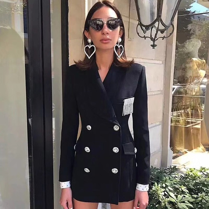 Diamond Women's Spring Jacket Brooch Removable Long Sleeve Double Breasted Female Fashion OL Clothing 210525, Picture color
Diamond Women's Spring Jacket Brooch Removable Long Sleeve Double Breasted Female Fashion OL Clothing 210525, Picture color