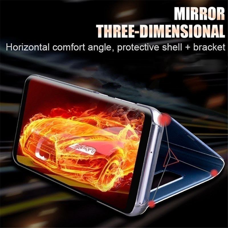 Cell Phone Cases Smart Mirror Flip Case For Xiaomi Redmi Note 10 9 9s 8 8T Poco X3 NFC M3 7 10s Pro Max 6A 7A 9A 9C Mi 9T 10T Lite Cover Coque