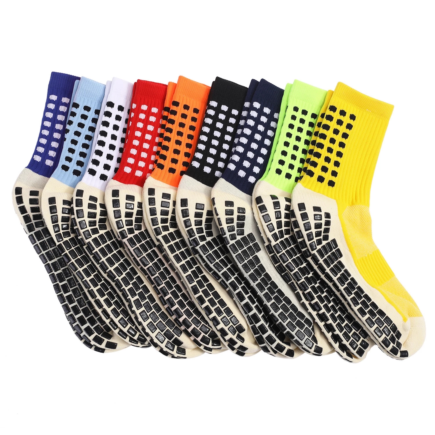USA stock Men's Anti Slip Football Basketball Socks Athletic Long Socks Absorbent Sports Grip Socks For Basketball Soccer Volleyball Running