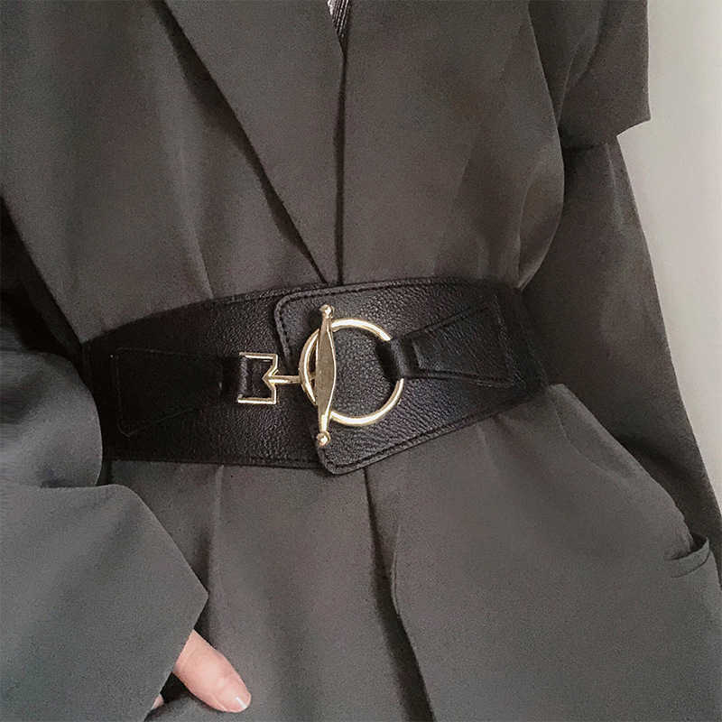 Punk Women Belts Corset Elasticity Waist Strap Retro Buckle All-match Coat Black Ladies Wide Harajuku Waistband P0817
Punk Women Belts Corset Elasticity Waist Strap Retro Buckle All-match Coat Black Ladies Wide Harajuku Waistband P0817