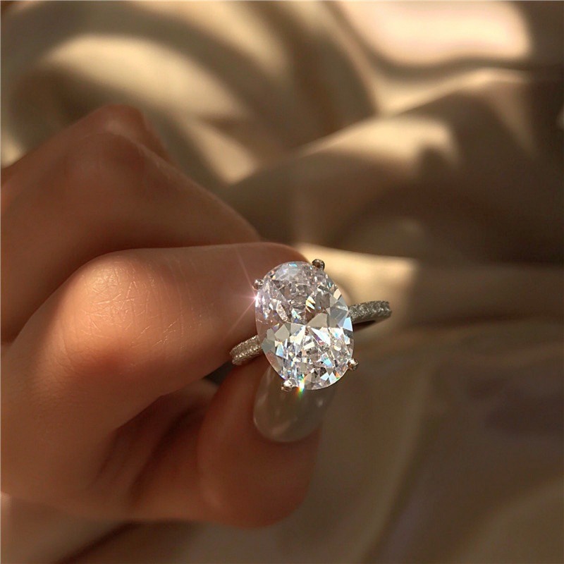 Designer Jewellery High Quality 925 Sterling Silver Natural Gem White Sapphire Diamond Princess Ring Wedding Textured Jewelry Exquisite Gift