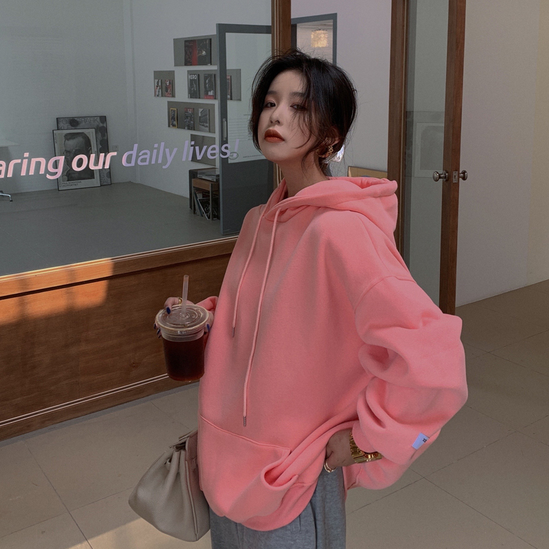 Nomikuma Fleece Hooded Pullover Sweatshirt Autumn Winter Causal Hoody Long Sleeve Women Fashion Hoodies Coat 6C850 201202