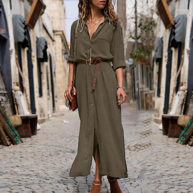 Casual Dresses Hillsionly Plus Size Women' Solid Color Long Sleeve Single-breasted Capel Collar Chiffon Belt Vestidos Mujer Verano2021, Army green
Casual Dresses Hillsionly Plus Size Women' Solid Color Long Sleeve Single-breasted Capel Collar Chiffon Belt Vestidos Mujer Verano2021, Army green