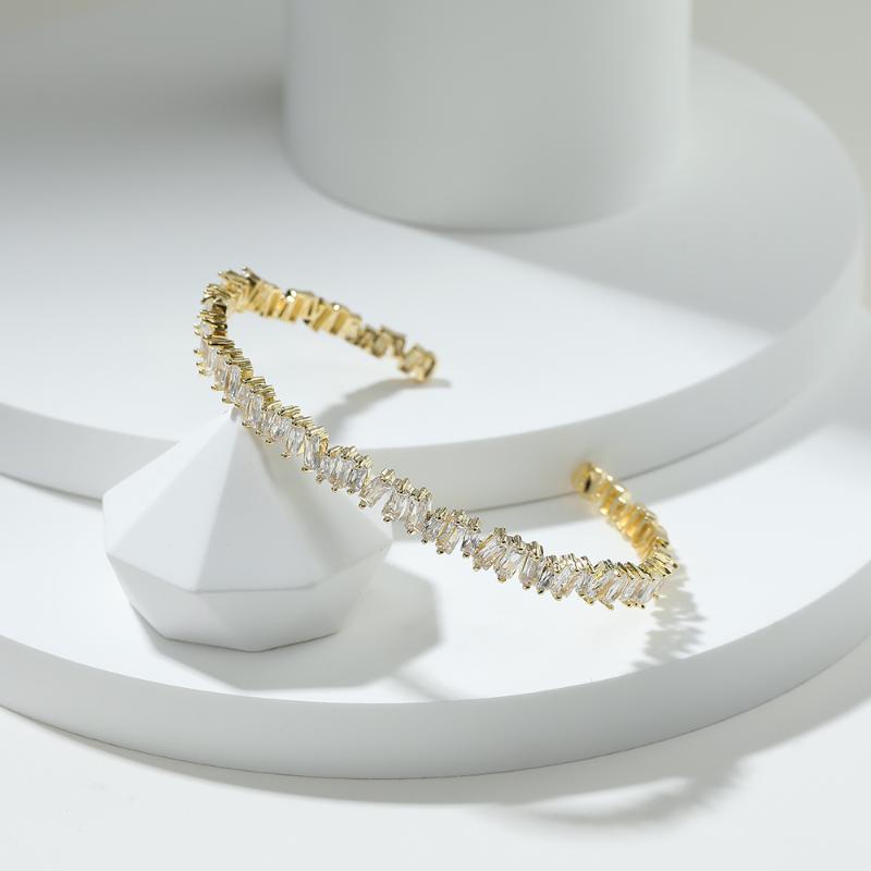 Bangle Fashion Gold Square Cubic Zirconia For Women Luxury Baguette Opening Bangles Female Party Wedding Jewelry Gift
Bangle Fashion Gold Square Cubic Zirconia For Women Luxury Baguette Opening Bangles Female Party Wedding Jewelry Gift
