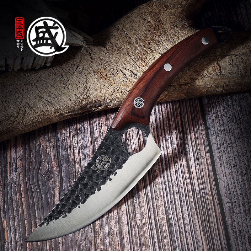 MITSUMOTO SAKARI handcrafted Boning Knife with Fu Tang Ebony Hande Sharp Ceaver For Beef Chicken Chef Butcher Kitchen Knife
MITSUMOTO SAKARI handcrafted Boning Knife with Fu Tang Ebony Hande Sharp Ceaver For Beef Chicken Chef Butcher Kitchen Knife