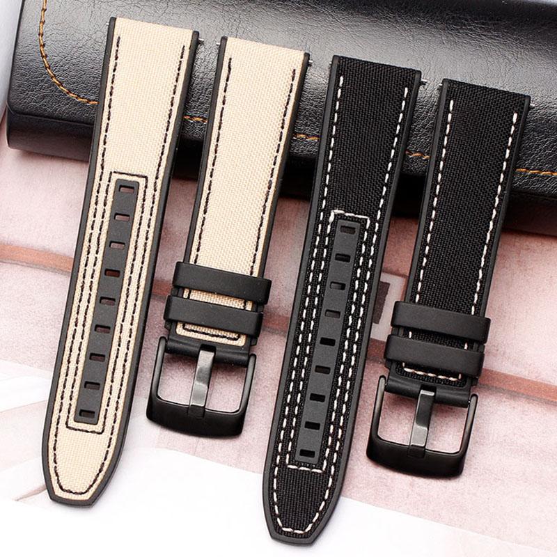 Watch Bands Soft Nylon Rubber Bottom Strap For M038.431A M038 Male Canvas Quick Release 22mm Black Khaki Waterproof Bracelet
Watch Bands Soft Nylon Rubber Bottom Strap For M038.431A M038 Male Canvas Quick Release 22mm Black Khaki Waterproof Bracelet