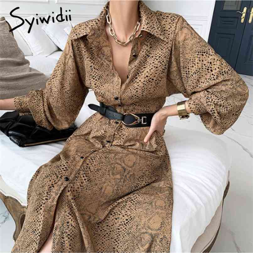 Spring Summer Leopard Printed Long Shirt Dress for Women Turn Down Collar Sleeve Ladies A-line Party 210607, Black-no belt
Spring Summer Leopard Printed Long Shirt Dress for Women Turn Down Collar Sleeve Ladies A-line Party 210607, Black-no belt