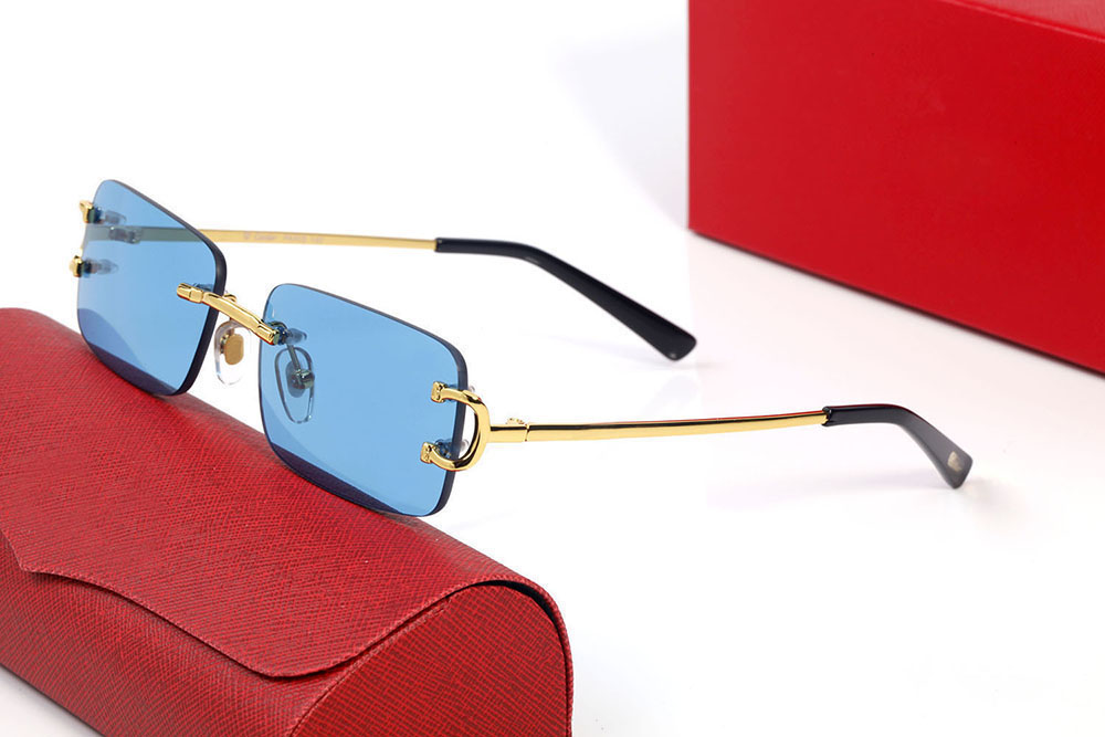 Fashion Designer carti luxury Cool sunglasses designer for Women Rectangle Metal Rimless multi-function radiation protection plate frame simple fashion leisure
Fashion Designer carti luxury Cool sunglasses designer for Women Rectangle Metal Rimless multi-function radiation protection plate frame simple fashion leisure