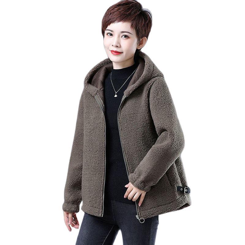 Women's Fur & Faux Autumn Winter Women Lamb Coat Lady Korean Loose Grain Fleece Top Jacket Thicken Hooded Warm Outerwear Female, Black
Women's Fur & Faux Autumn Winter Women Lamb Coat Lady Korean Loose Grain Fleece Top Jacket Thicken Hooded Warm Outerwear Female, Black