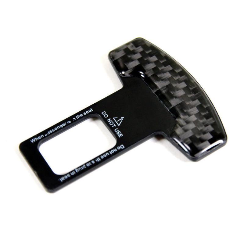 2pcs Universal Alloy Car Safety Seat Belt Buckle Alarm Stopper Seat Belt Padding Extension Buckle Plug Seatbelt Clip