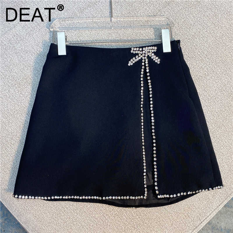 DEAT Women Diamond Split Skirt Arrivals High Waist Temperament Fashion Spring Summer 11D1772 210709, Black
DEAT Women Diamond Split Skirt Arrivals High Waist Temperament Fashion Spring Summer 11D1772 210709, Black