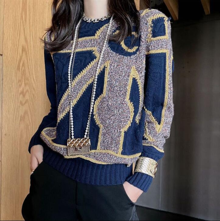 Fall 2021 High-end fashion women's sweater designer's luxury C-letter patchwork knit is soft and comfortable with high quality, Black
Fall 2021 High-end fashion women's sweater designer's luxury C-letter patchwork knit is soft and comfortable with high quality, Black