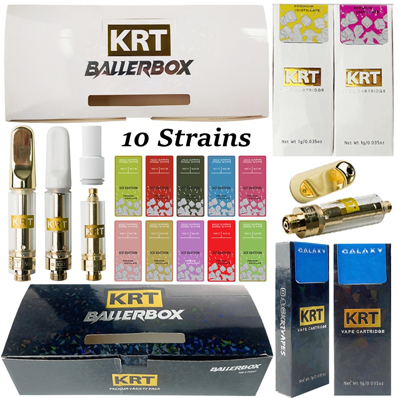 White Black KRT Vape Cartridges Atomizers Galaxy Hologram Packaging Gold Round Tip Ceramic Coil Glass Tank Thick Oil Carts Dab Vaporizer E Cigarette 510 Thread Empty 
White Black KRT Vape Cartridges Atomizers Galaxy Hologram Packaging Gold Round Tip Ceramic Coil Glass Tank Thick Oil Carts Dab Vaporizer E Cigarette 510 Thread Empty