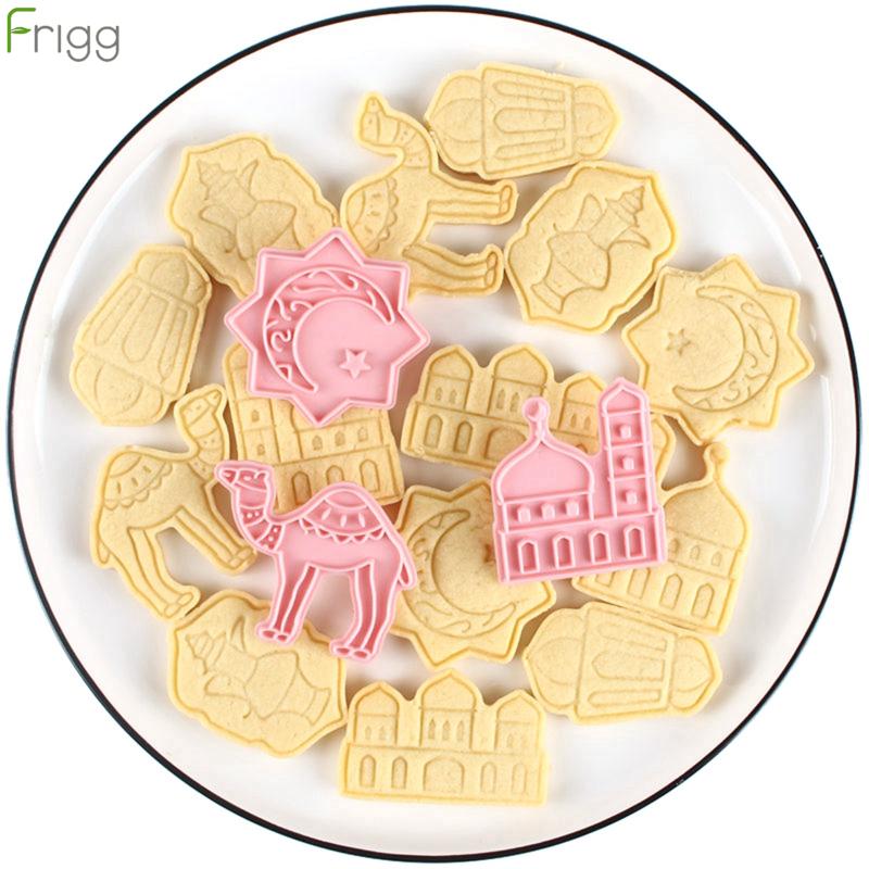 Party Decoration EID MUBARAK Biscuit Mold Cookie Cutters DIY Cake Baking Tools Islamic Muslim Decor Al Adha Ramadan