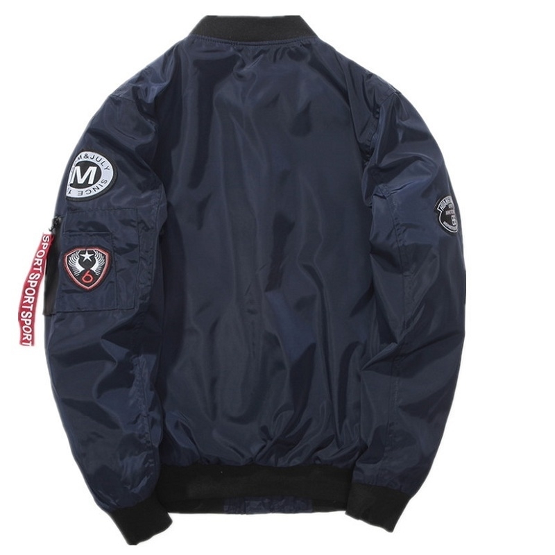 Men Bomber Jacket Slim Male Wear Casual Windbreaker Man Pilot Jacket with Patches Green Thin Mens Coat Outwear Clothing T200107