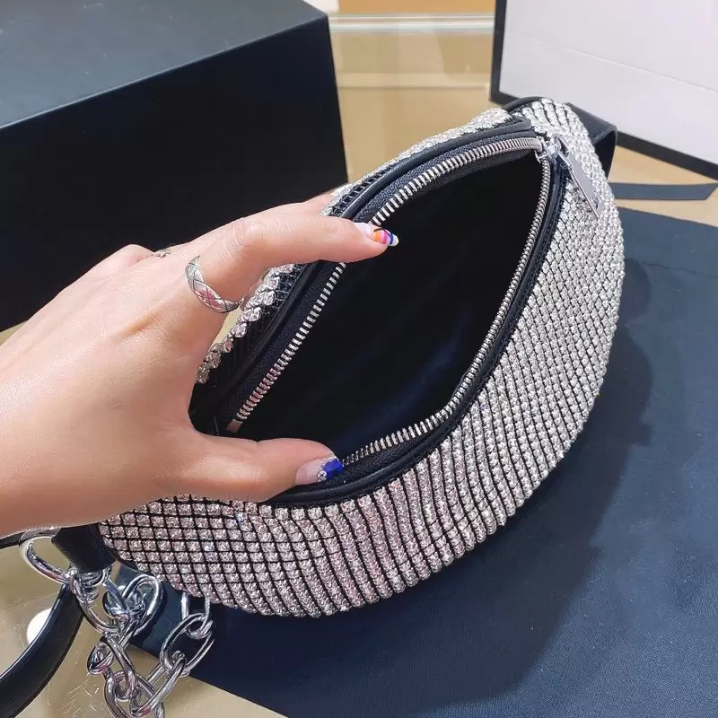 2022 High Quality chest bag pack women crystal diamond fanny pack fashion glitter belt waist Bag bling fannypack crossbody chain shoulder bags purse, Customize
2022 High Quality chest bag pack women crystal diamond fanny pack fashion glitter belt waist Bag bling fannypack crossbody chain shoulder bags purse, Customize