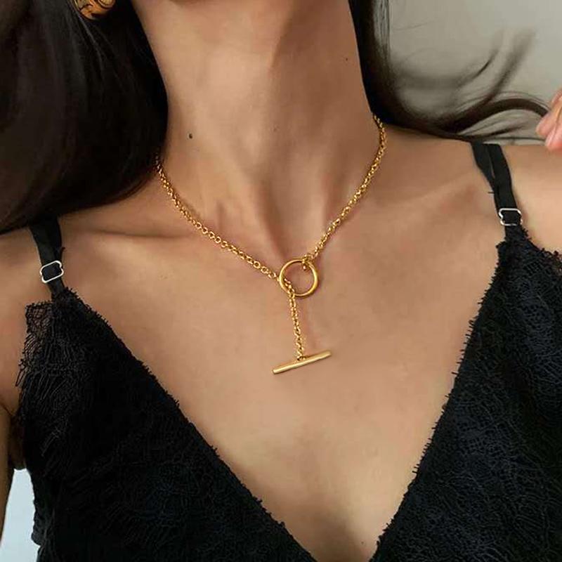 Chokers Simple Toggle Clasp Gold Necklaces Mixed Link Circle Necklace For Women Minimalist Choker Collier Femme Collar Boho
Chokers Simple Toggle Clasp Gold Necklaces Mixed Link Circle Necklace For Women Minimalist Choker Collier Femme Collar Boho