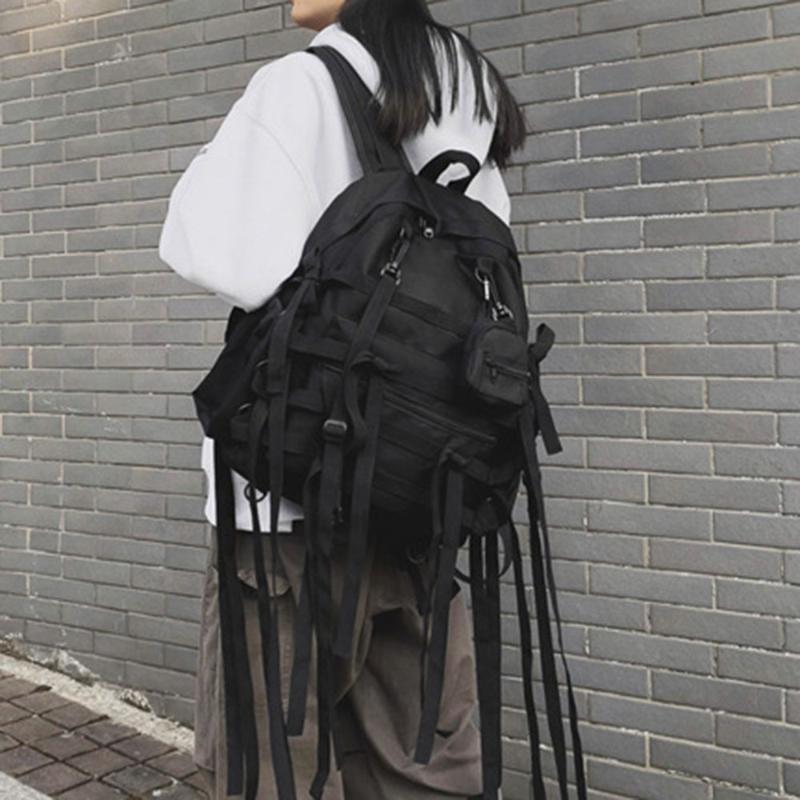 2021 Japan Harajuku Black Backpacks Travel Bag Casual Shoulder Backpack Gothic Punk Goth Fashion Unisex Couple School Bags
2021 Japan Harajuku Black Backpacks Travel Bag Casual Shoulder Backpack Gothic Punk Goth Fashion Unisex Couple School Bags