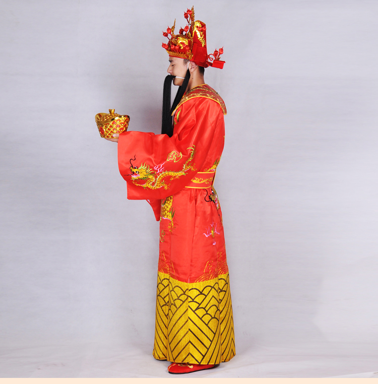 Oriental wealth God clothes adult full set COS ancient costume annual meeting performance opening ceremony wealth God costume