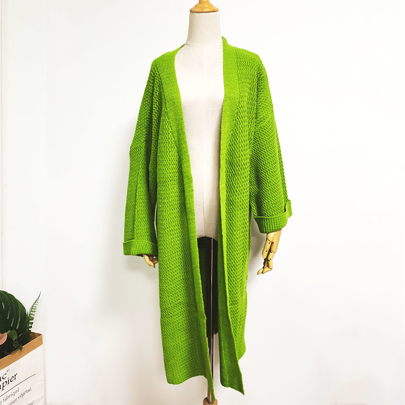 Genayooa Casual Cardigans Long Sweater Women Long Sleeve Knit Cardigan Oversized Solid Loose Cardigan Coat Women Korean Winter 210218