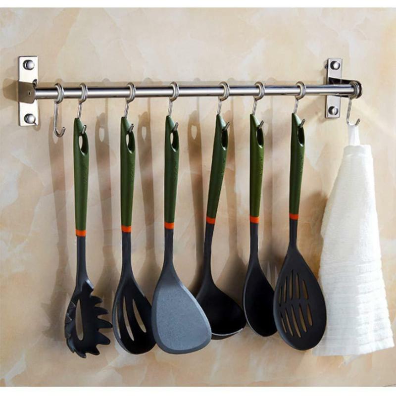 12 Hook Stainless Steel Multifunctional Hooks KITCHEN Wall Hooks Hanging Wall Cabinet Kitchen Hook Space Saving