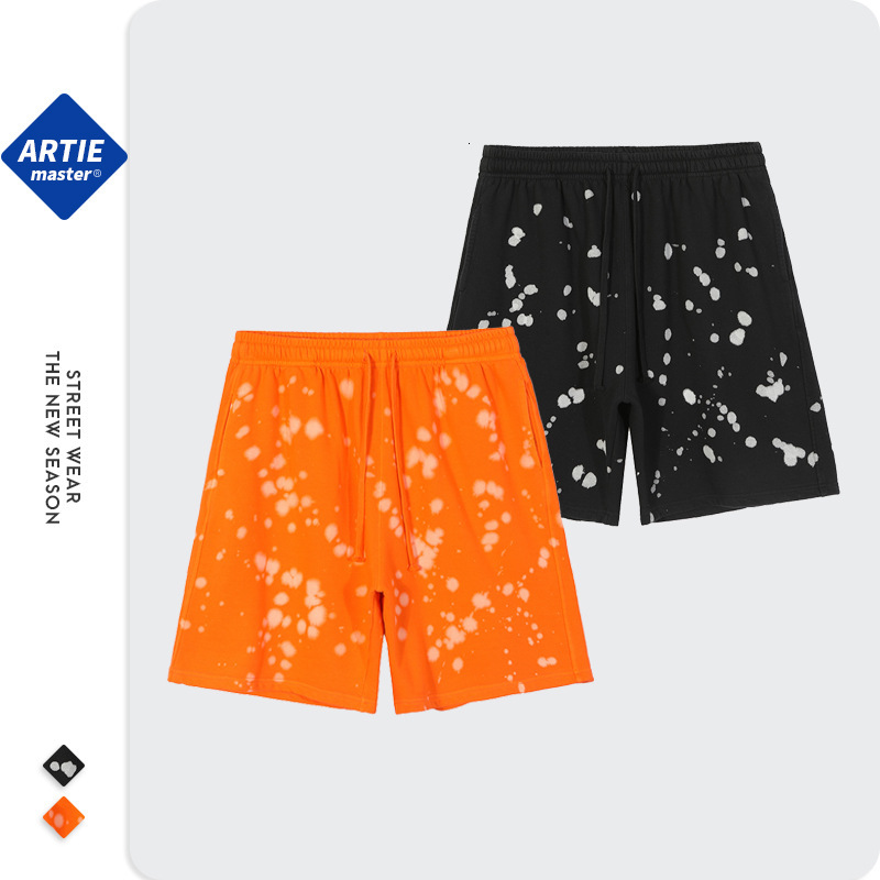 fashion shorts artie men's wear brand wash water splash ink draw rope make old loose casual, White;black
fashion shorts artie men's wear brand wash water splash ink draw rope make old loose casual, White;black