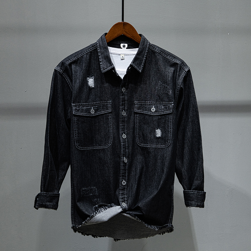 2021 New Spring and Autumn Denim Cotton Shirt Brand Black Shirts for Men Solid Comfortable Men's Clothes Chemise Camisa Overhemd Odbs
2021 New Spring and Autumn Denim Cotton Shirt Brand Black Shirts for Men Solid Comfortable Men's Clothes Chemise Camisa Overhemd Odbs