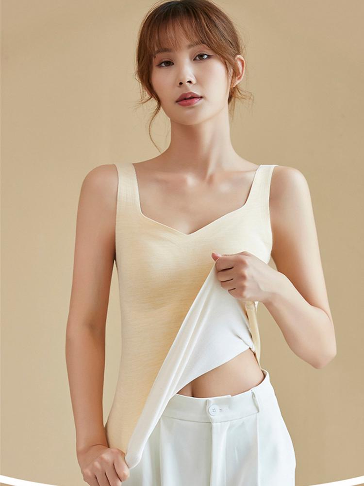 Camisoles & Tanks Winter Thermal Seamless Underwear Thermo Lingerie Bra Tank Top One Piece Padded With Cup Keep Warm Stick Vest Lady, Pink
Camisoles & Tanks Winter Thermal Seamless Underwear Thermo Lingerie Bra Tank Top One Piece Padded With Cup Keep Warm Stick Vest Lady, Pink