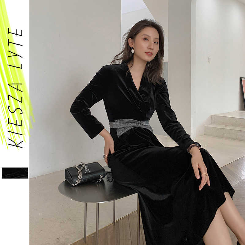 Women Black Velvet Dress Winter Retro Elegant Luxury Evening Party Long Sleeve Lace up Waist Dresses Vestidos 210608
Women Black Velvet Dress Winter Retro Elegant Luxury Evening Party Long Sleeve Lace up Waist Dresses Vestidos 210608