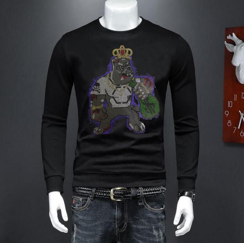 2022 winter Men's Fashion Rhinestones brand design hoody Shirts Casual Streetwear Tops Sweatshirt, As shown
2022 winter Men's Fashion Rhinestones brand design hoody Shirts Casual Streetwear Tops Sweatshirt, As shown