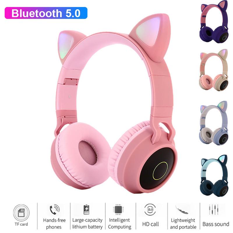 Wireless LED Cat Ear Bluetooth Headphone girl cute style Head-mounted Noise Cancelling Headset Support TF Card Stereo Bass Music, Black
Wireless LED Cat Ear Bluetooth Headphone girl cute style Head-mounted Noise Cancelling Headset Support TF Card Stereo Bass Music, Black