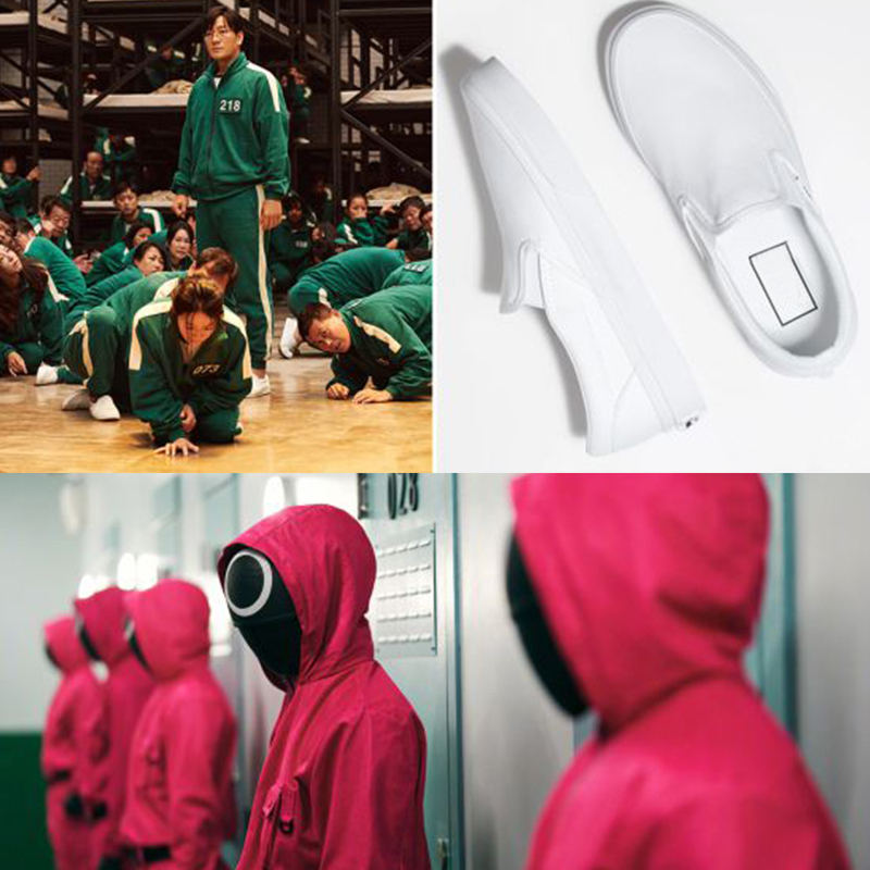 2021 Squid Game Same Paragraph Classic Canvas White Casual Shoes Platform 1970s Lazy Sneakers Reconstructed Slam Jam Low Mens Women Slip On Loafers
2021 Squid Game Same Paragraph Classic Canvas White Casual Shoes Platform 1970s Lazy Sneakers Reconstructed Slam Jam Low Mens Women Slip On Loafers
