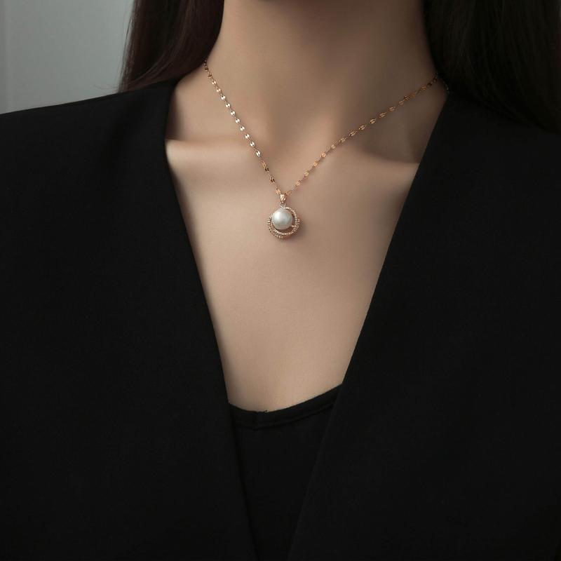 Pendant Necklaces Korean Fashion Luxury Crystal Pearl Choker Necklace For Women Exquisite Not Fade Stainless Steel Clavicle Chain Jewelry
Pendant Necklaces Korean Fashion Luxury Crystal Pearl Choker Necklace For Women Exquisite Not Fade Stainless Steel Clavicle Chain Jewelry