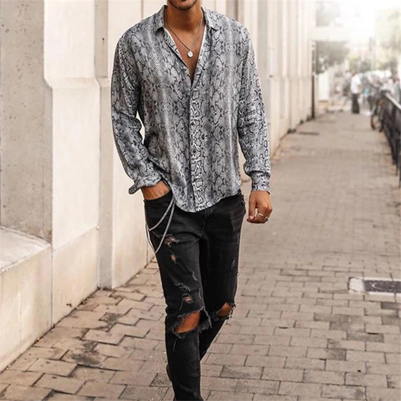 2021 Autumn Hot Sell New Men Vintage Shirt Fashion Serpentine Printed Long Sleeve Striped Shirts Mens Oversized Casual Tops Koszula 9b1x, Photo color
2021 Autumn Hot Sell New Men Vintage Shirt Fashion Serpentine Printed Long Sleeve Striped Shirts Mens Oversized Casual Tops Koszula 9b1x, Photo color